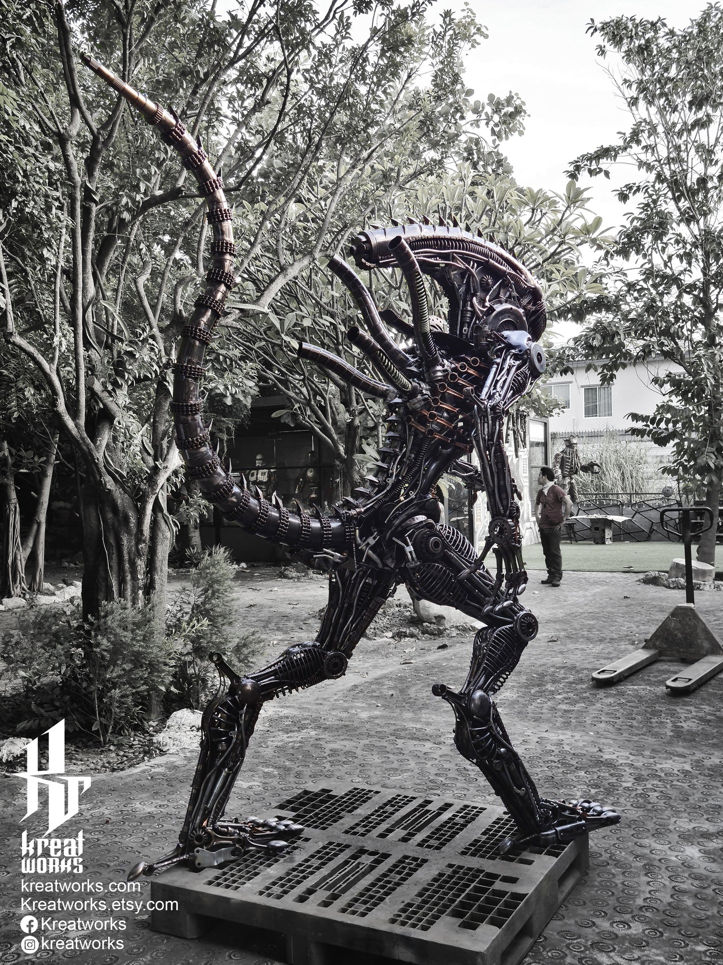 Recycled Metal Direful Monster (made-to-order) / Recycle Metal Sustainable Sculpture Art