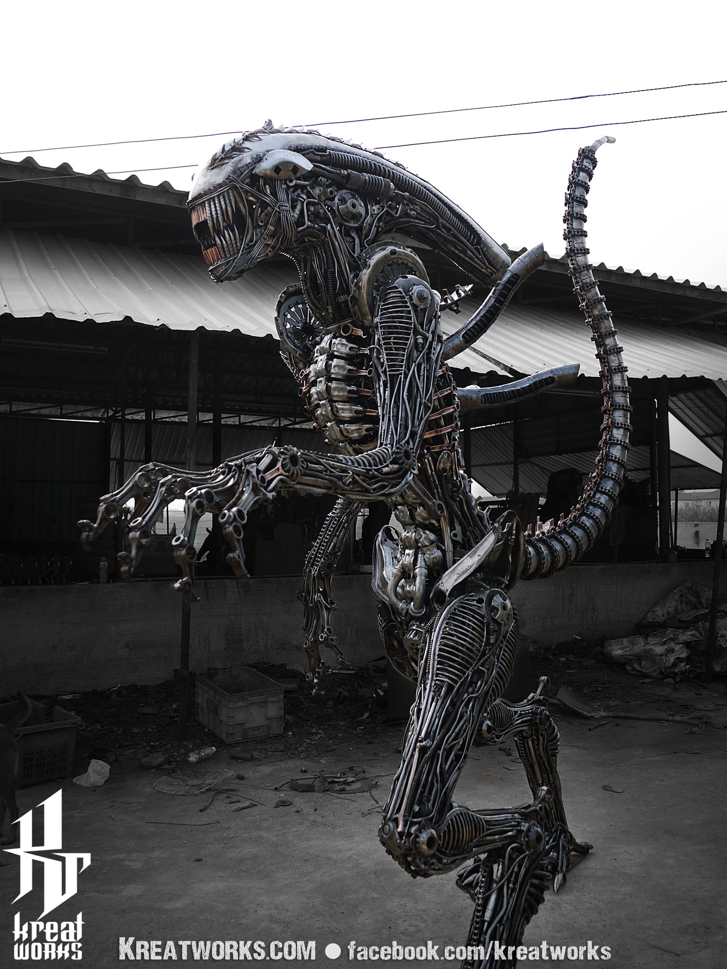 Recycled Metal Horror Monster (made-to-order) / Recycle Metal Sustainable Sculpture Art