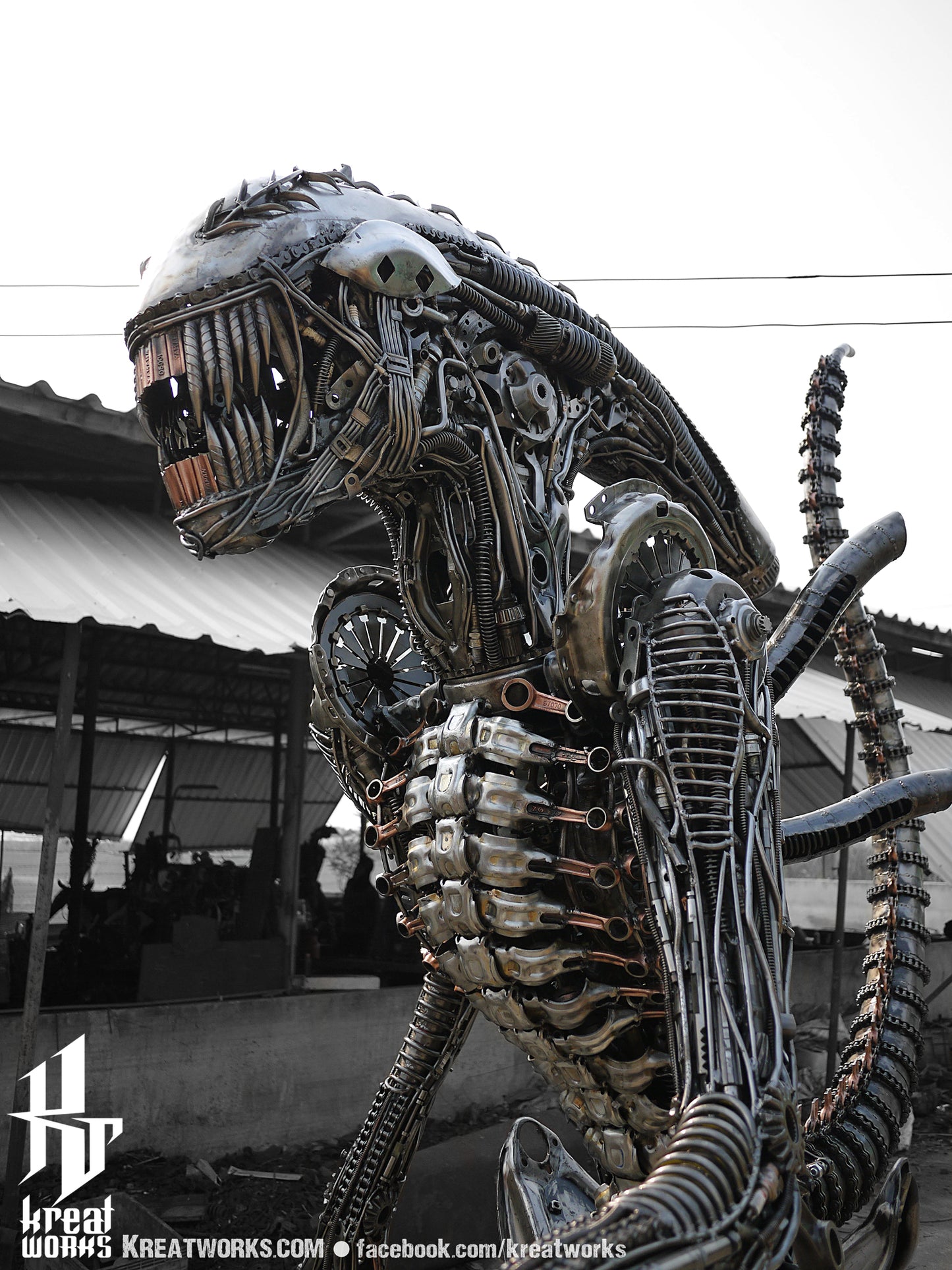 Recycled Metal Horror Monster (made-to-order) / Recycle Metal Sustainable Sculpture Art