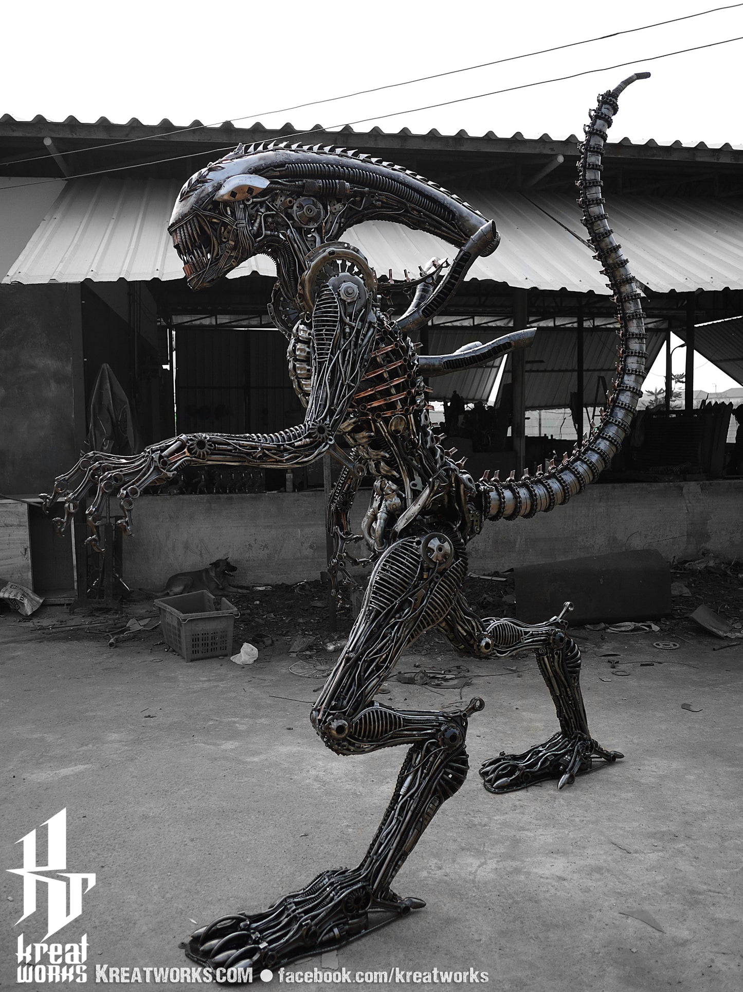 Recycled Metal Horror Monster (made-to-order) / Recycle Metal Sustainable Sculpture Art
