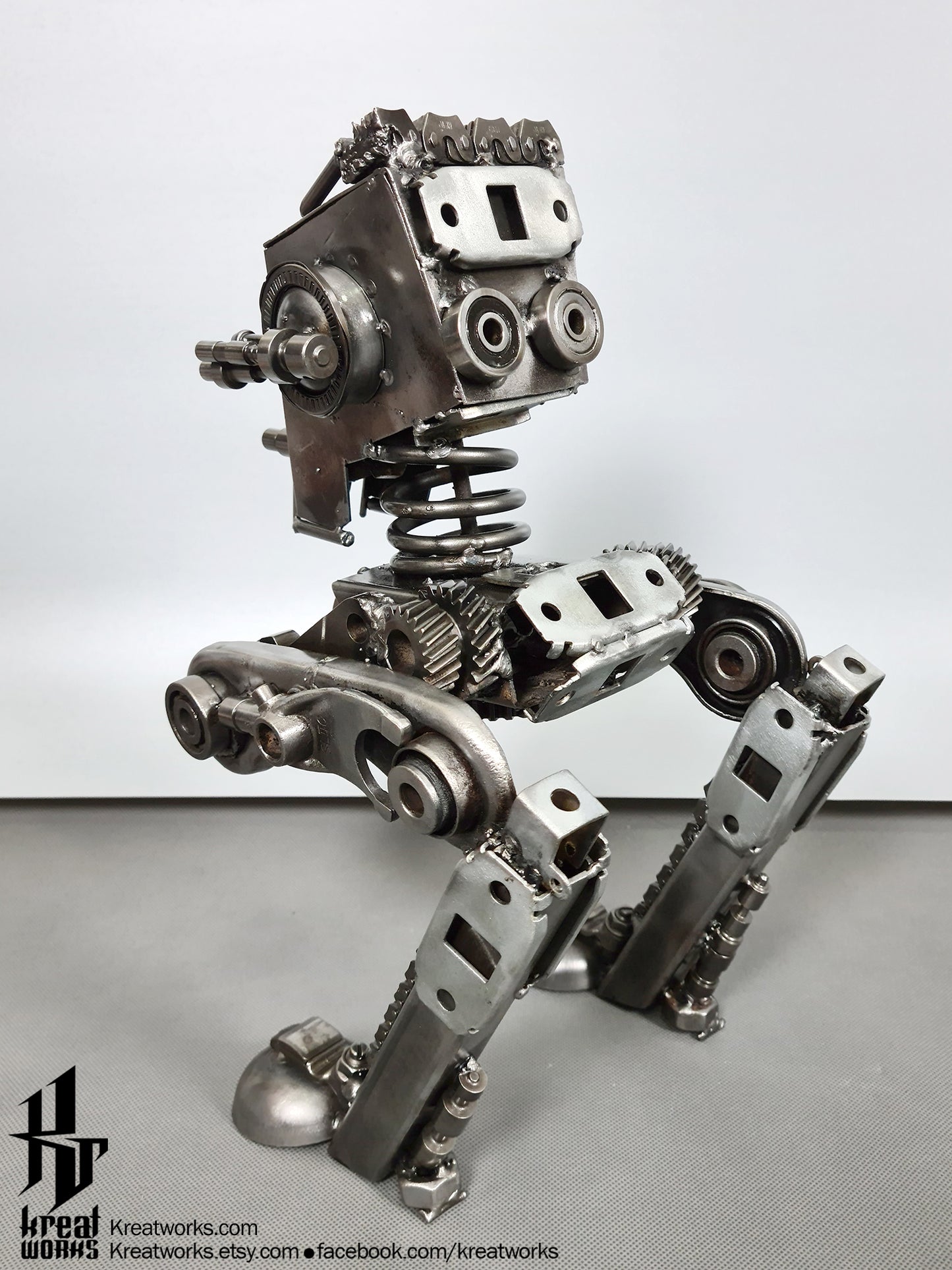 Recycled Metal Scout Transport Sculpture ( Medium item ) / Recycle Metal Sustainable Sculpture Art