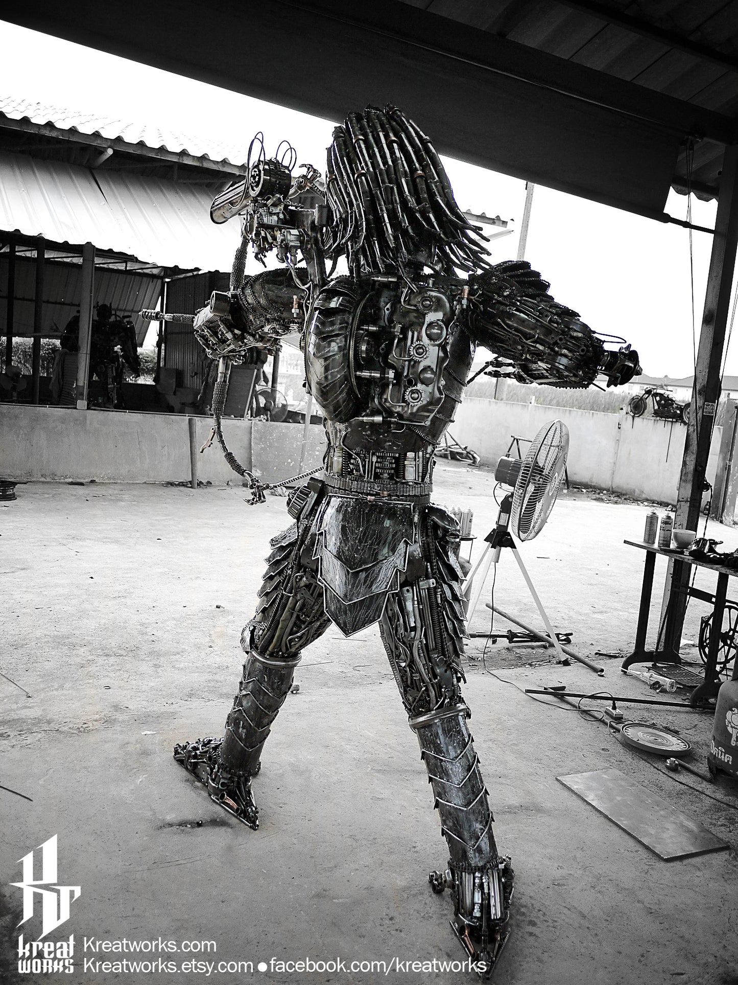 The Metal Archer Hunter (made-to-order) / Recycle Metal Sustainable Sculpture Art