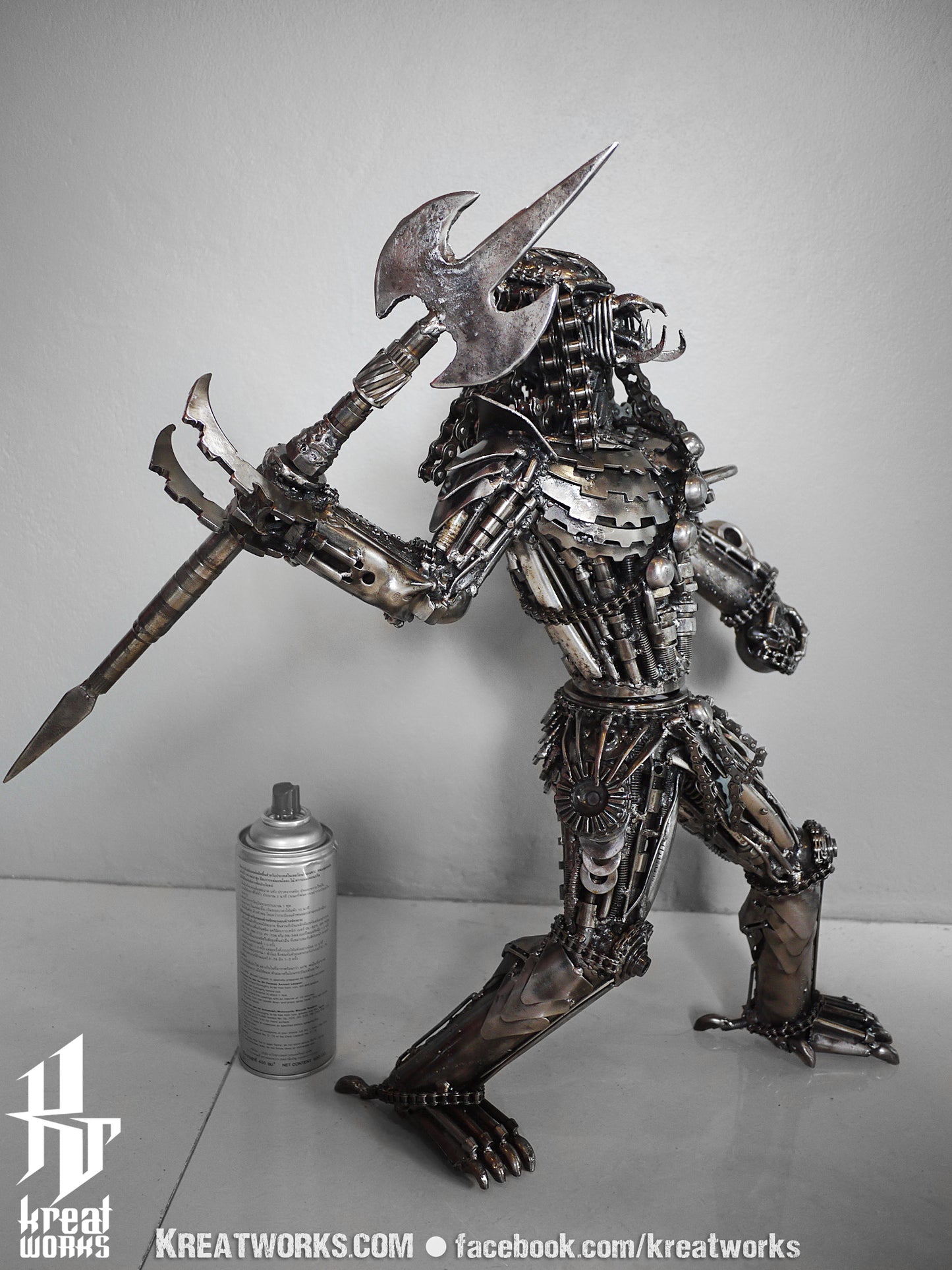 Steampunk Metal Bloodlust Hunter (Medium item) / Recycle Metal Sustainable Sculpture Art