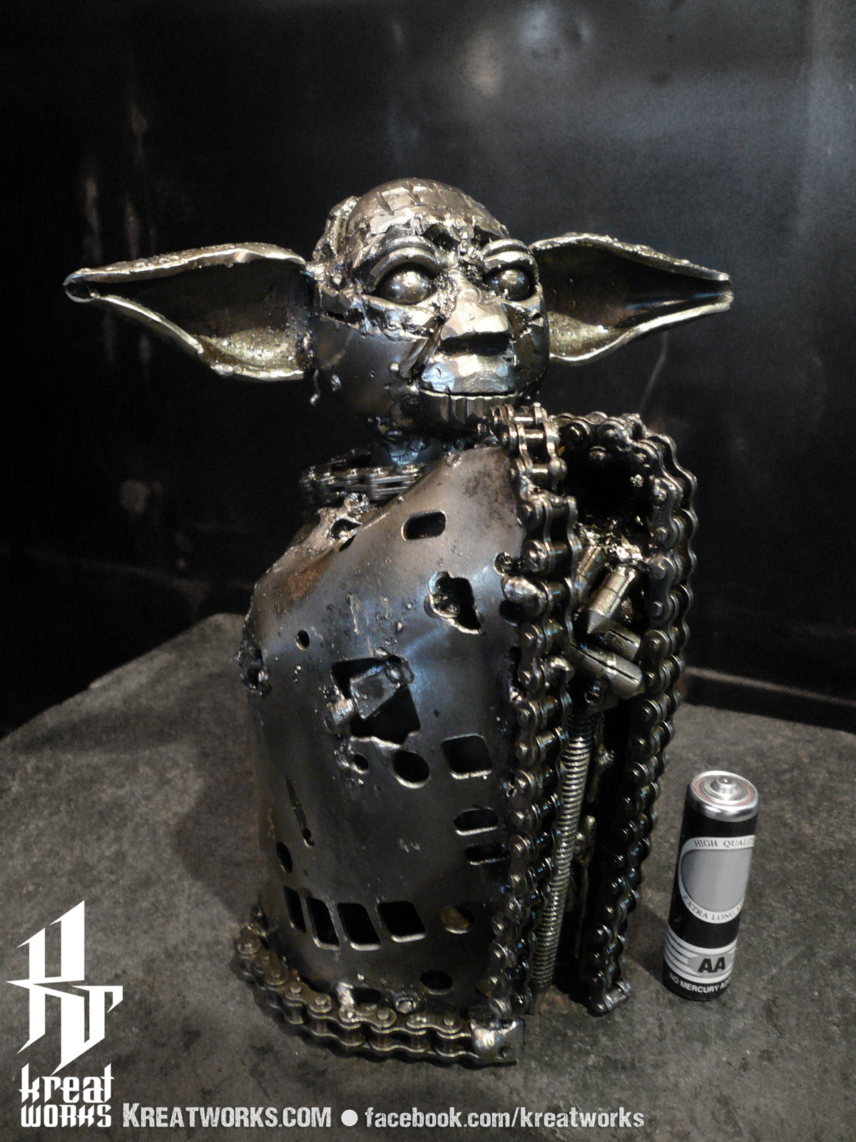 Recycled Metal Grand Master (small item) / Recycle Metal Sustainable Sculpture Art