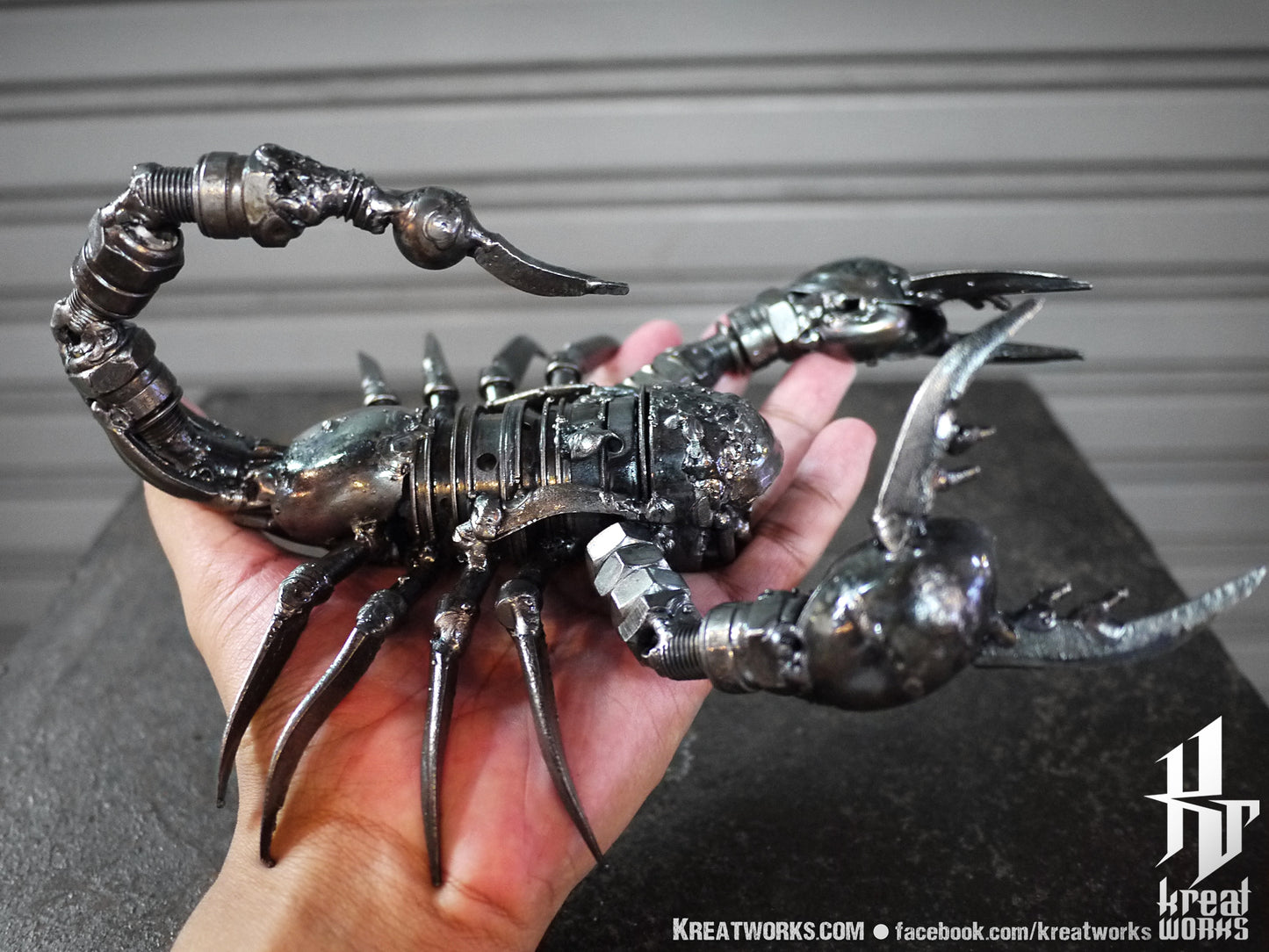 Metal Poison Scorpion (small item) / Recycle Metal Sustainable Sculpture Art
