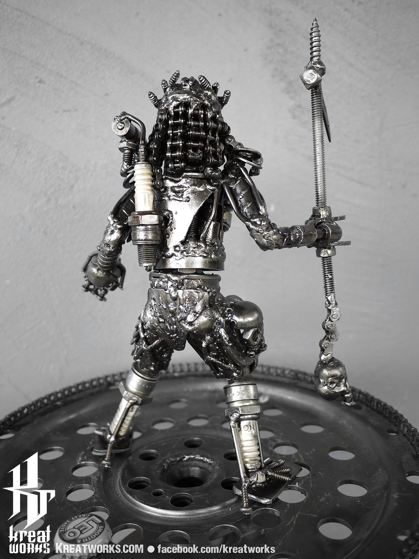 Mini Metal Hunter : Scythe (small item) / Recycle Metal Sustainable Sculpture Art