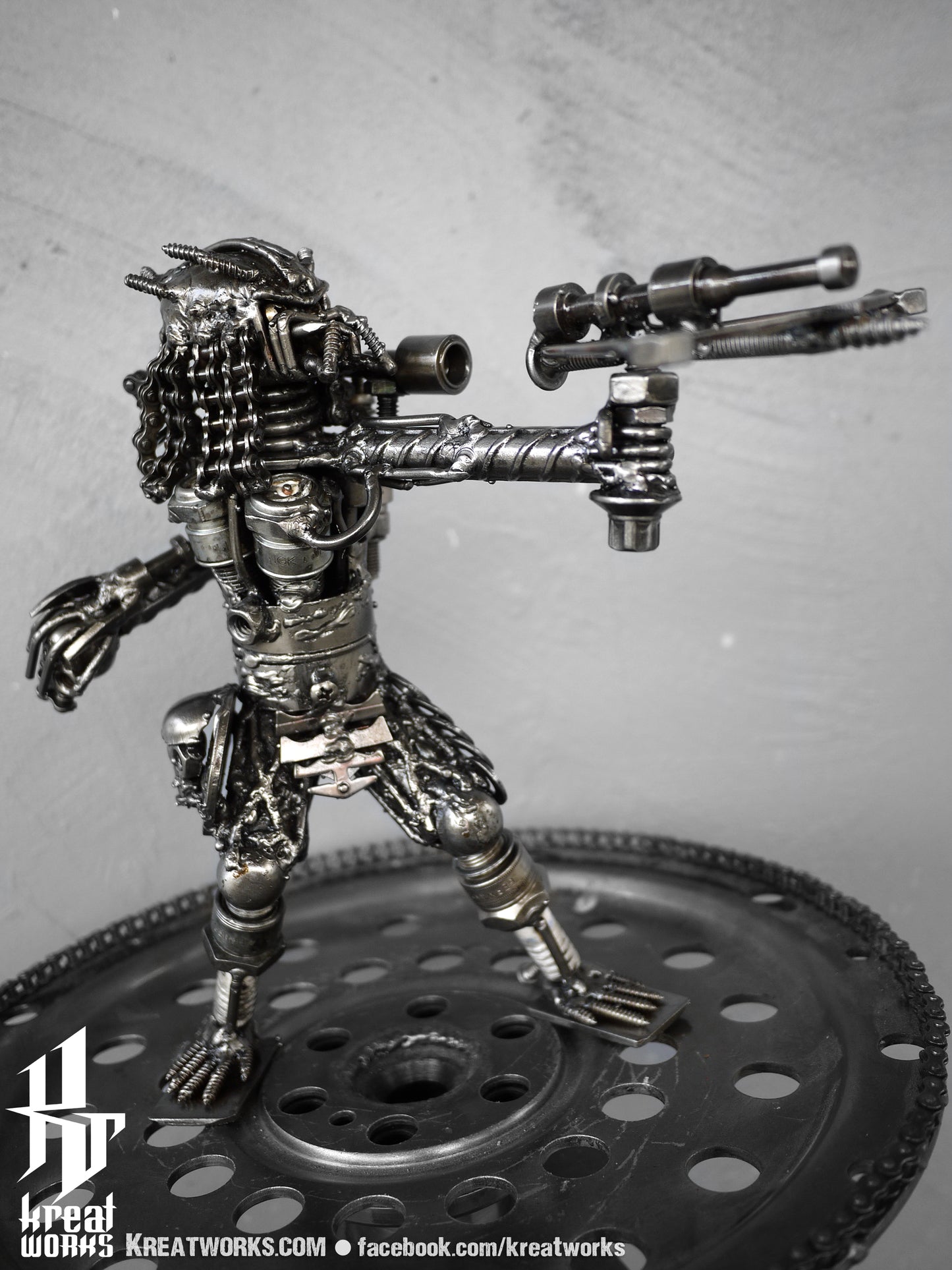 Mini Metal Hunter : Crossbow (small item) / Recycle Metal Sustainable Sculpture Art