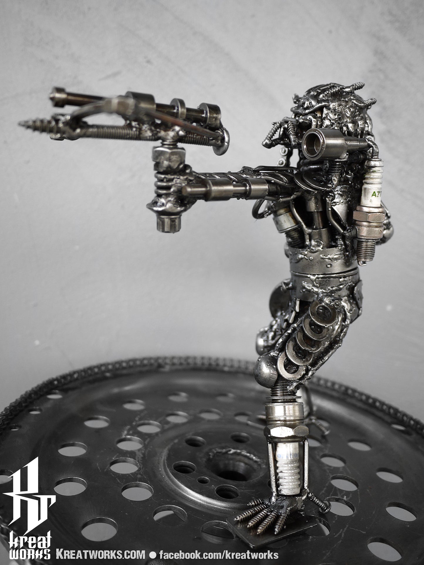 Mini Metal Hunter : Crossbow (small item) / Recycle Metal Sustainable Sculpture Art