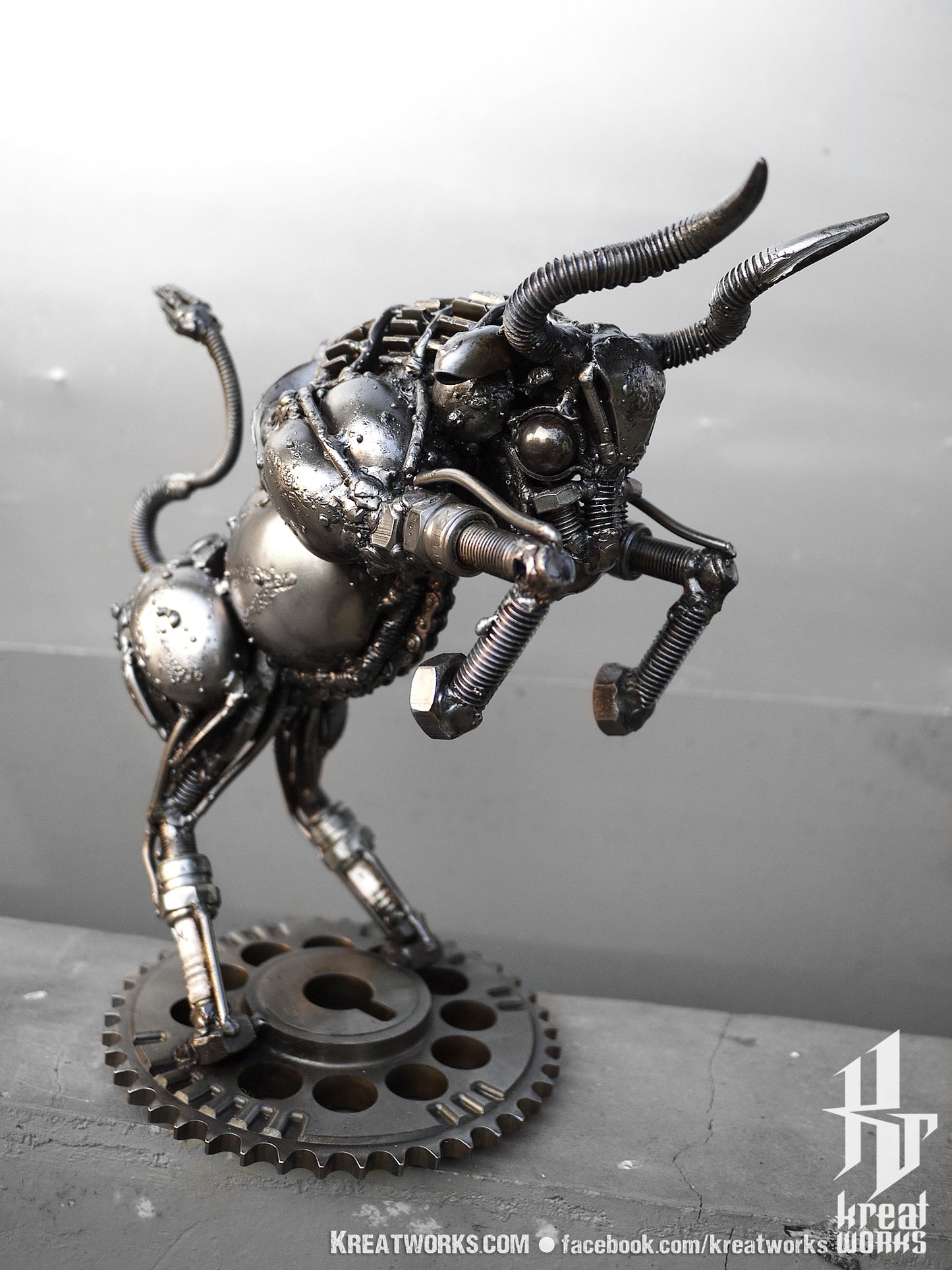 Recycled Metal Taurus (small item) / Recycle Metal Sustainable Sculpture Art