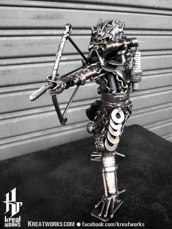 Mini Metal Hunter : Archer (small item) / Recycle Metal Sustainable Sculpture Art
