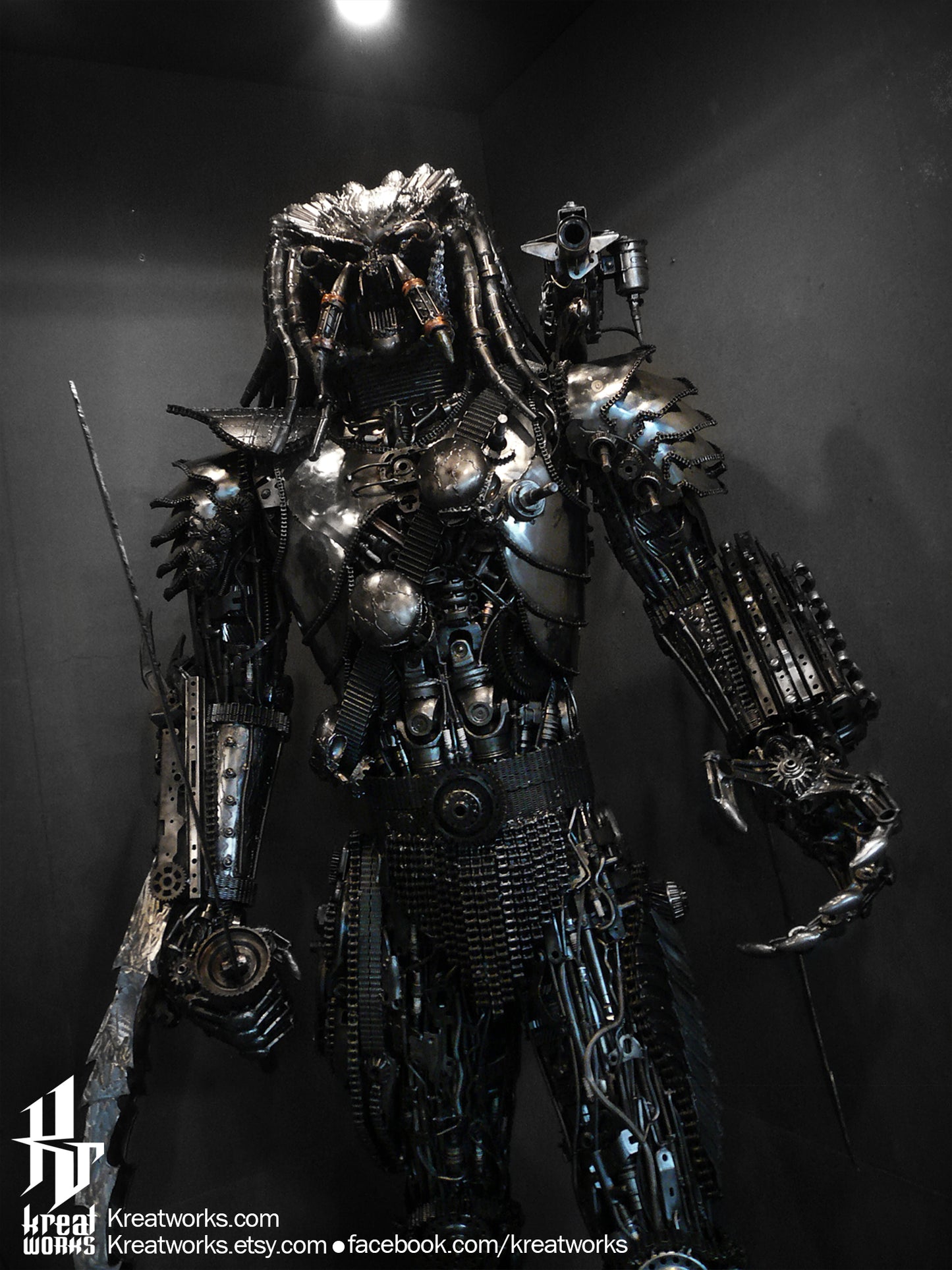 Steampunk Hunter : Swordman (made-to-order) / Recycle Metal Sustainable Sculpture Art