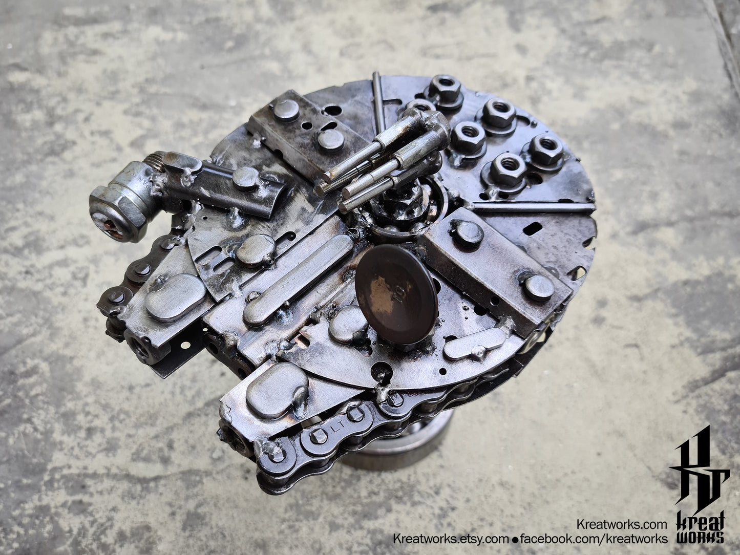 mini Light Freighter (small item) / Recycle Metal Sustainable Sculpture Art