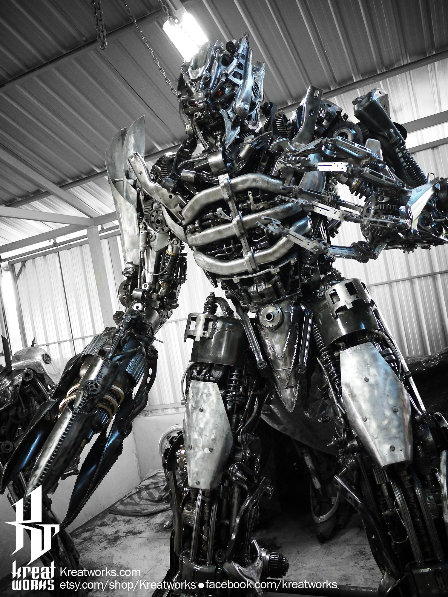 Recycled Metal Dreaded Robot (made-to-order) / Recycle Metal Sustainab ...