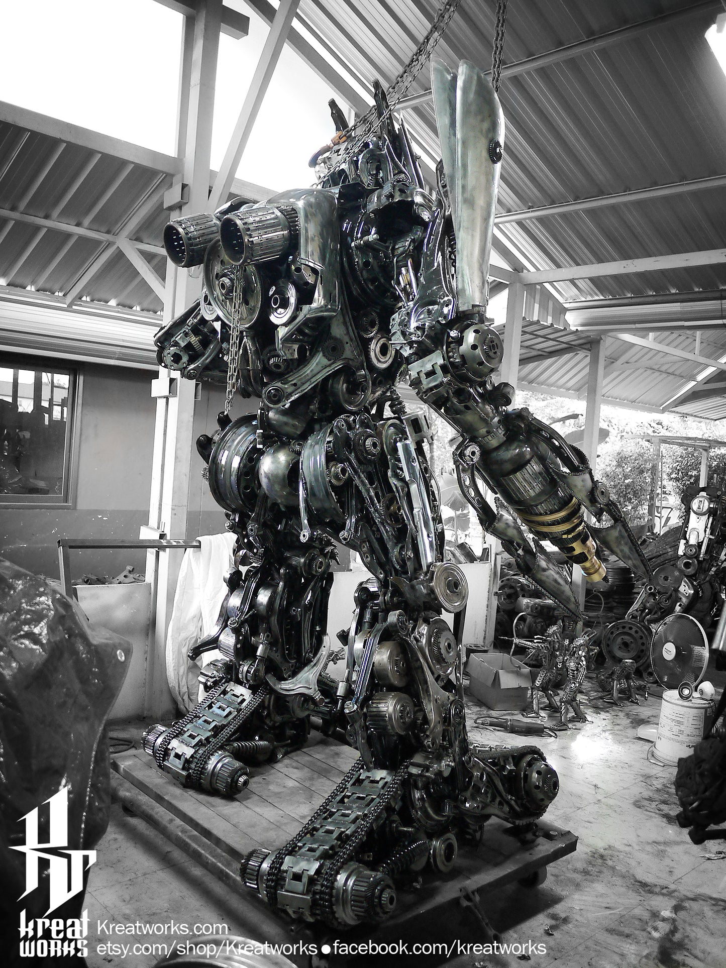 Recycled Metal Dreaded Robot (made-to-order) / Recycle Metal Sustainab ...