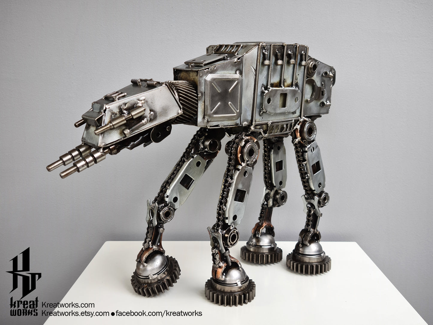 Recycled Metal Armored Transport ( Medium item ) / Recycle Metal Sustainable Sculpture Art