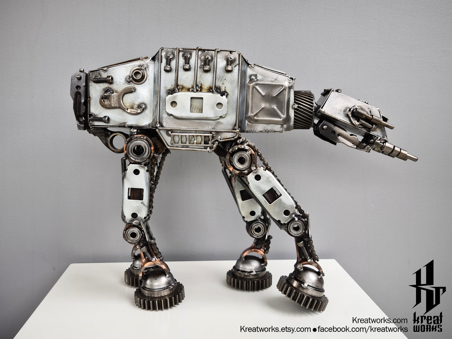 Recycled Metal Armored Transport ( Medium item ) / Recycle Metal Sustainable Sculpture Art