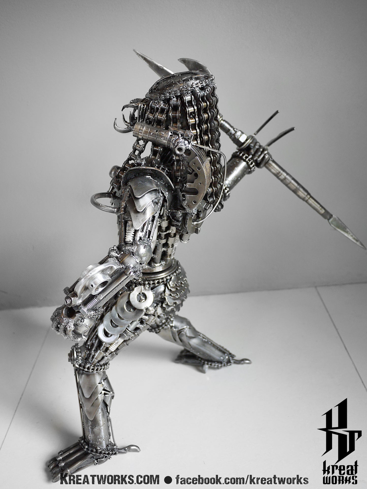 Steampunk Metal Bloodlust Hunter (Medium item) / Recycle Metal Sustainable Sculpture Art