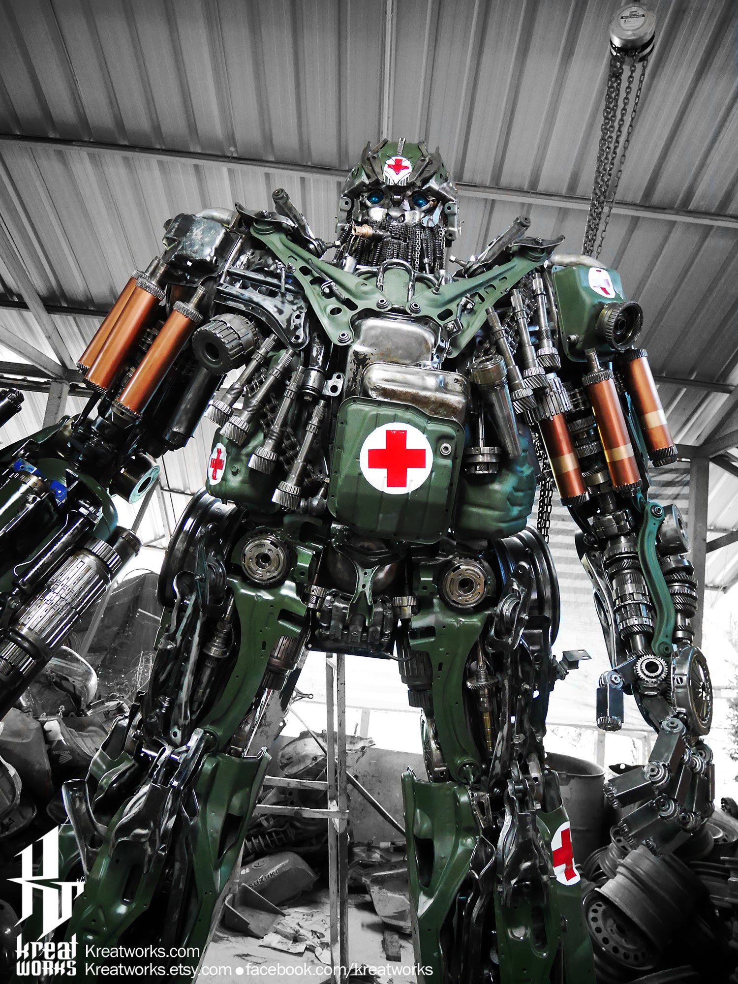 Recycled Metal Gutsy Commando Robot (3.2 m height) / Recycle Metal Sus ...