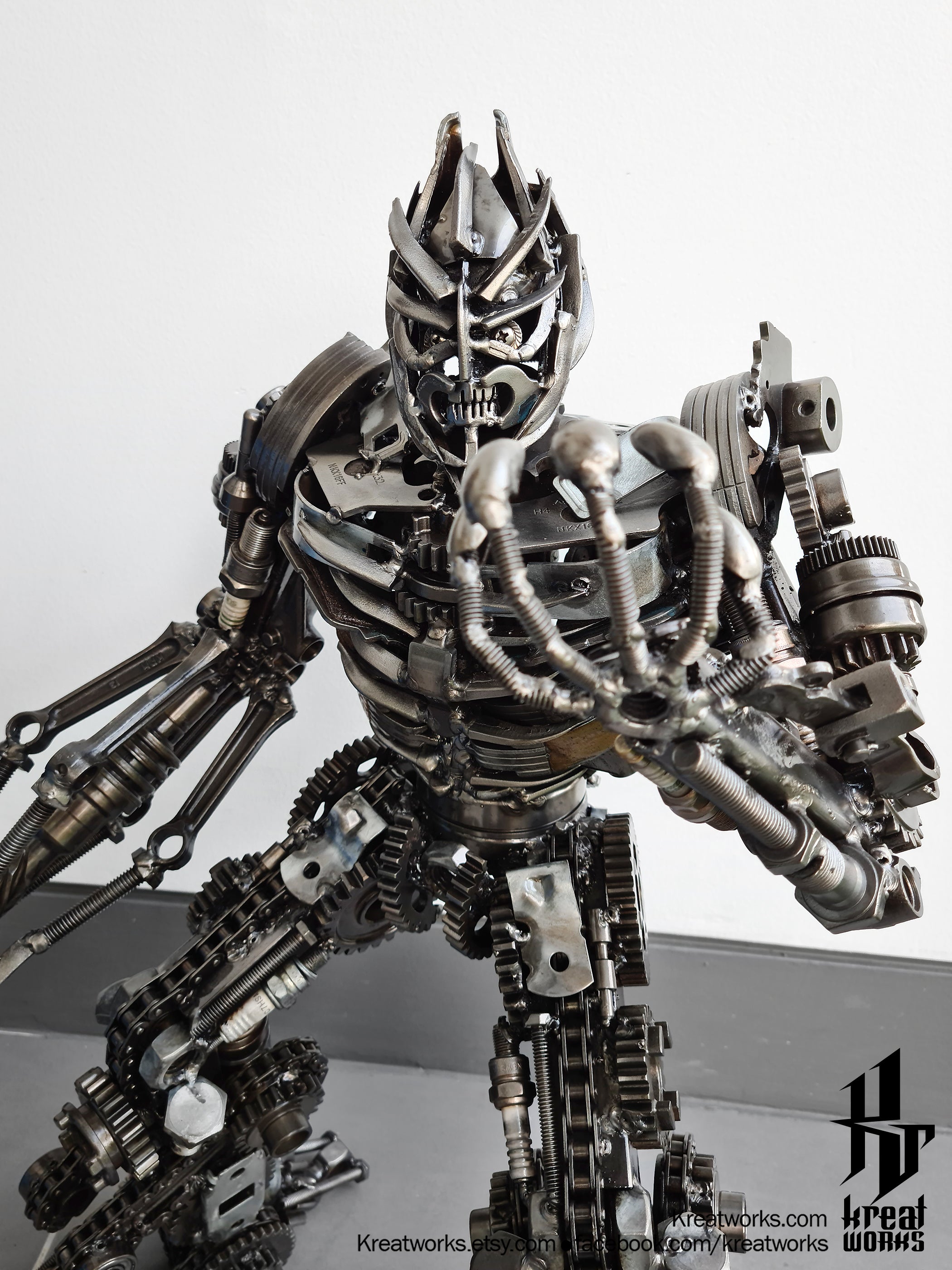 Recycled Metal Dreaded Robot (Medium item) / Recycle Metal Sustainable ...