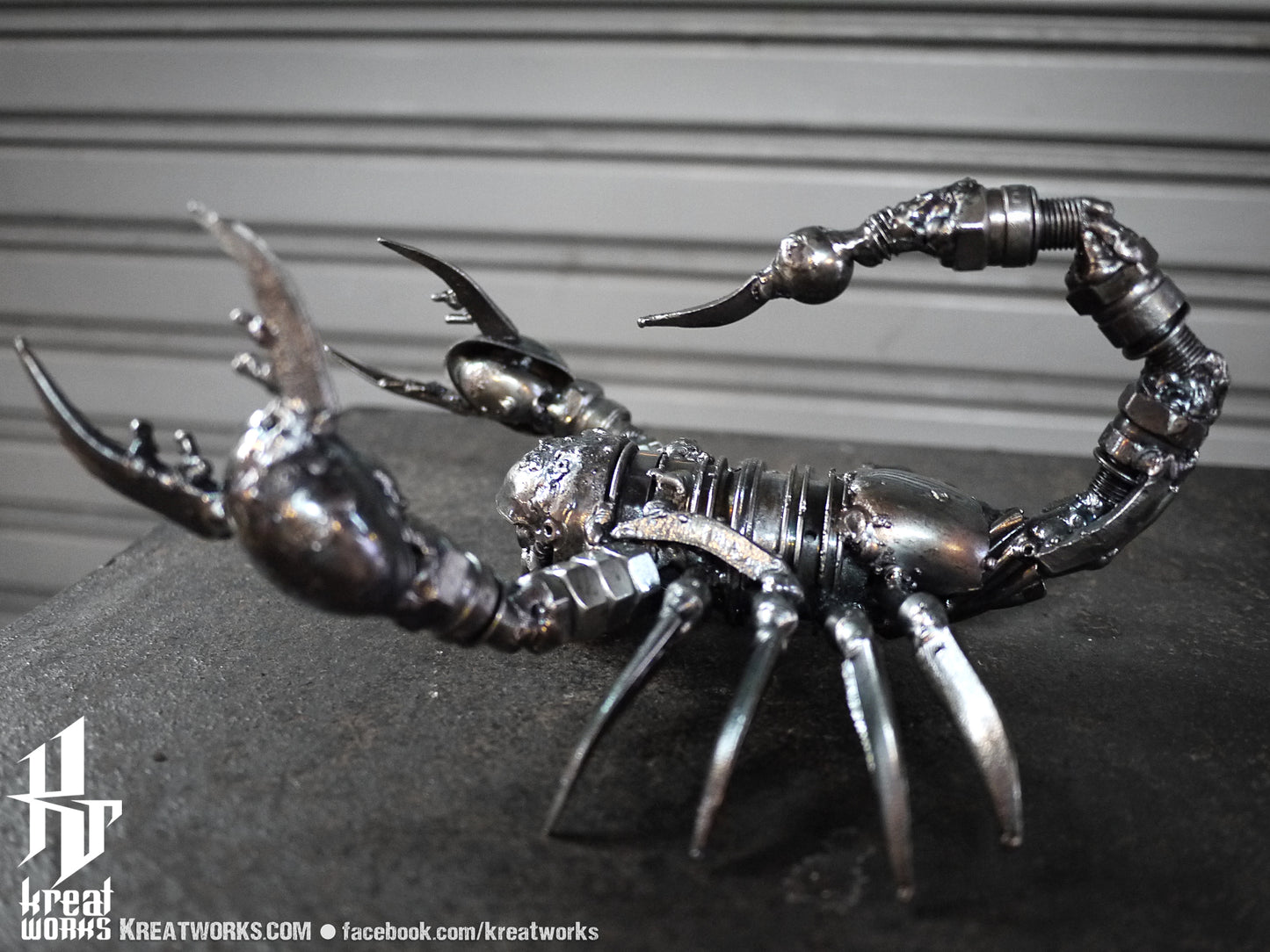 Metal Poison Scorpion (small item) / Recycle Metal Sustainable Sculpture Art