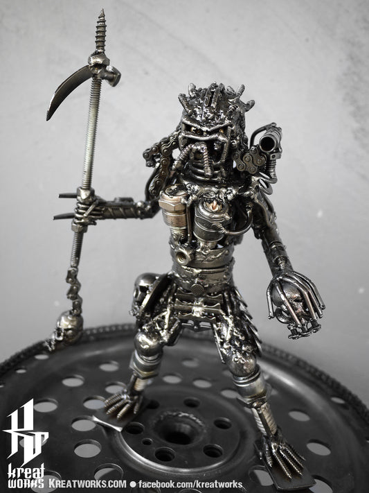 Mini Metal Hunter : Scythe (small item) / Recycle Metal Sustainable Sculpture Art
