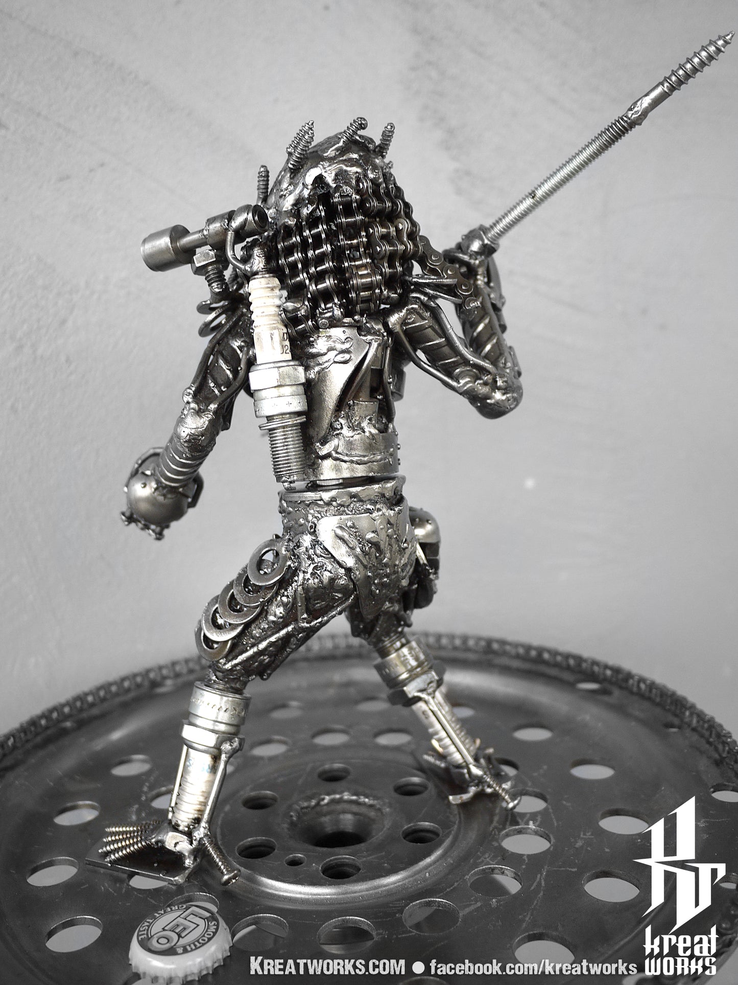 Mini Metal Hunter : Spear (small item) / Recycle Metal Sustainable Sculpture Art