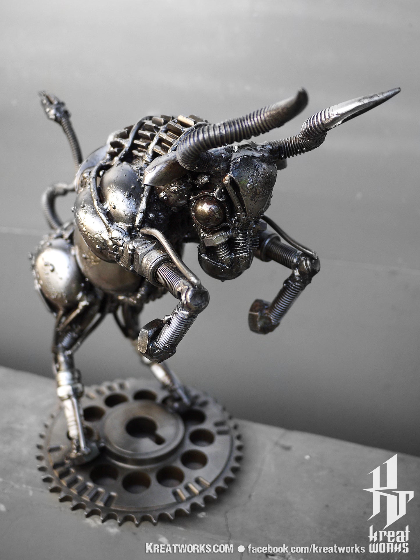 Recycled Metal Taurus (small item) / Recycle Metal Sustainable Sculpture Art
