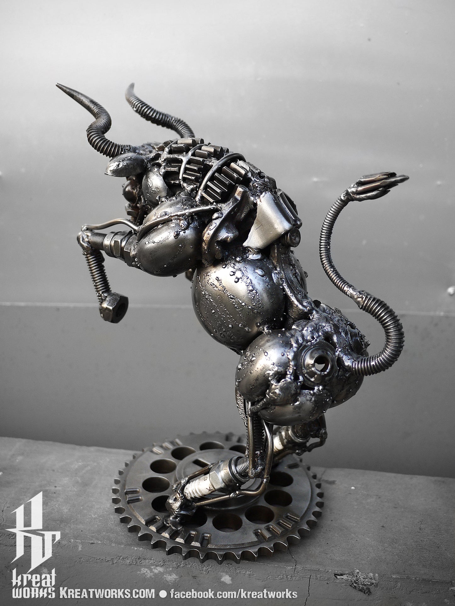 Recycled Metal Taurus (small item) / Recycle Metal Sustainable Sculpture Art