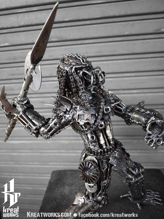 Metal Spearman Hunter (Medium item) / Recycle Metal Sustainable Sculpture Art