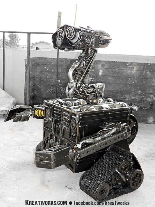 Junk Collector Robot (made-to-order) / Recycle Metal Sustainable Sculpture Art