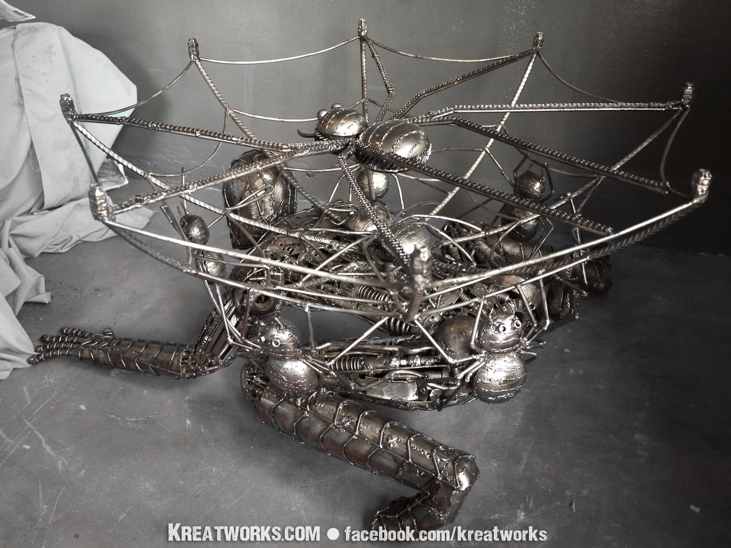 Metal SuperHero table / Recycle Metal Sustainable Sculpture Art
