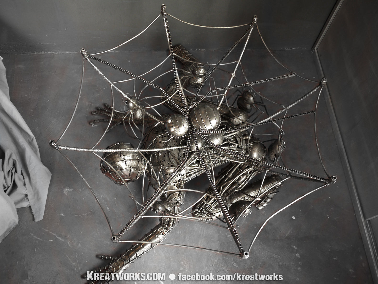Metal SuperHero table / Recycle Metal Sustainable Sculpture Art